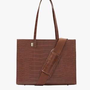 BEIS Croc Embossed Work Tote in Maple Croc New with Tags